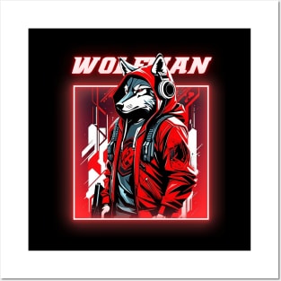 Wolfman Neon Posters and Art